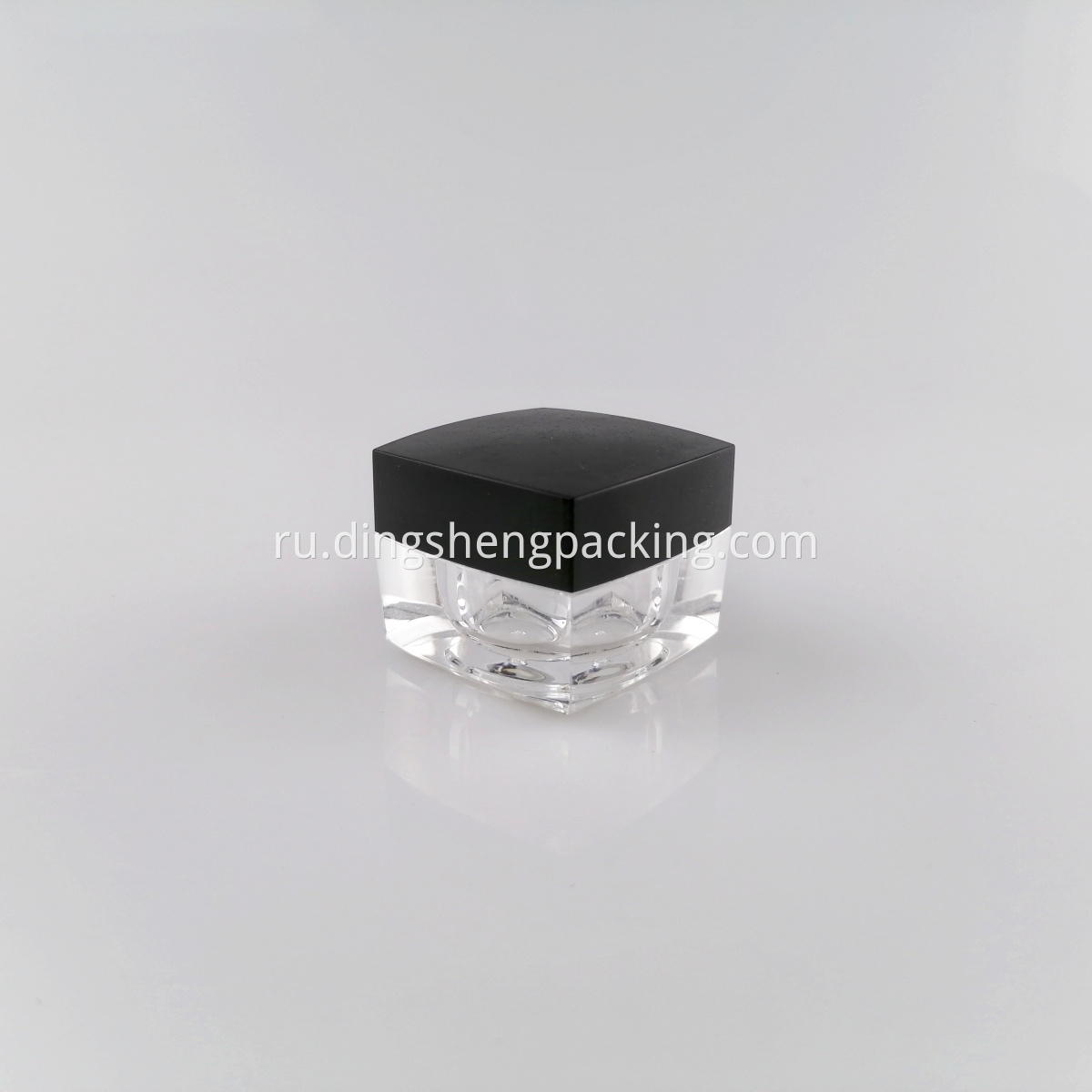 Fancy Square Clear Acrylic Cosmetic Cream Jar